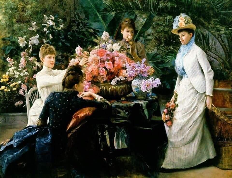 Julius LeBlanc Stewart (1855 - 1919). 🇺🇸
"Spring Flowers"  1890